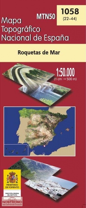 1058 ROQUETAS DE MAR | carte topographique CNIG