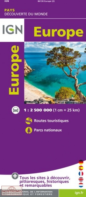 EUROPE | carte touristique IGN