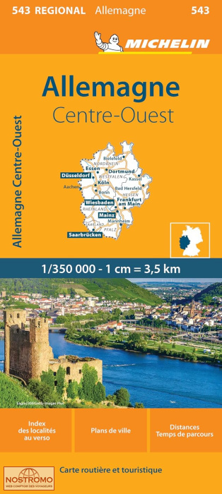 543 GERMANY CENTRAL WEST | Michelin road map