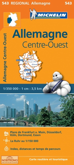 543 GERMANY CENTRAL WEST | Michelin road map