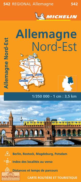 542 ALLEMAGNE NORD-EST | carte routière Michelin