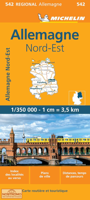 542 ALLEMAGNE NORD-EST | carte routière Michelin