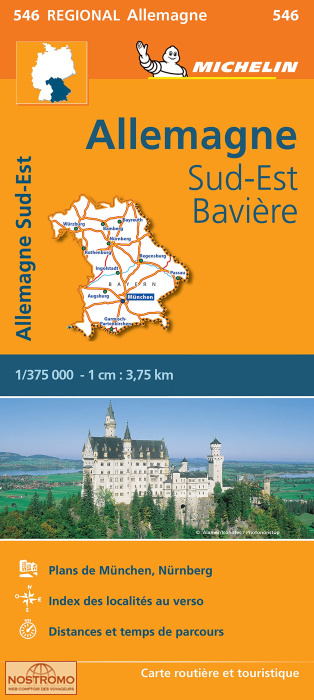 546 GERMANY SOUTHEAST - BAVARIA | Michelin road map