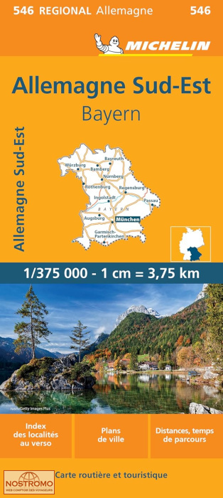 546 GERMANY SOUTHEAST - BAVARIA | Michelin road map