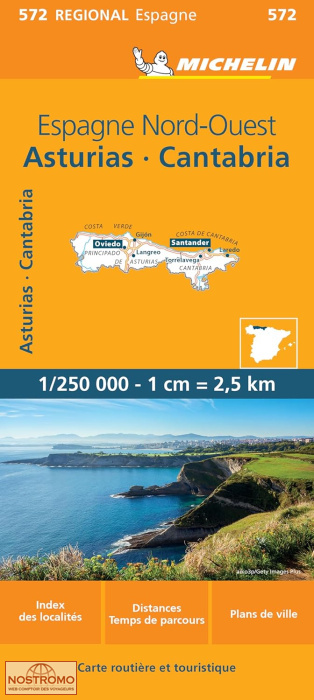 572 SPAIN NORTHWEST - ASTURIAS -CANTABRIA | Michelin road map