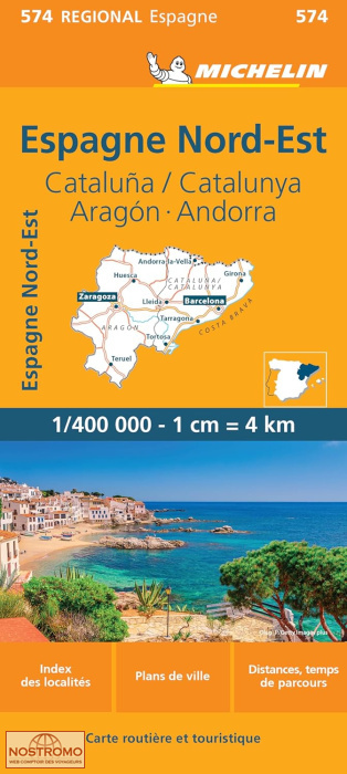 574 NORTHEAST SPAIN - CATALUNYA-ARAGON | Michelin road map