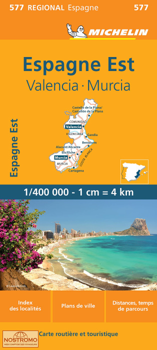 577 EASTERN SPAIN : VALENCIA - MURCIA | Michelin road map