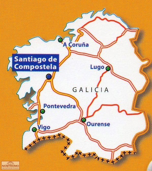 Carte Galice Espagne