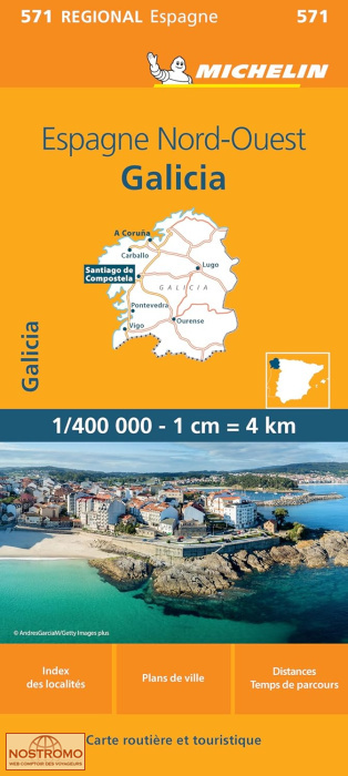 571 ESPAGNE NORD OUEST - GALICE | carte routière Michelin
