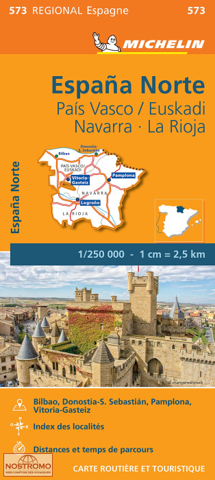 573 NORTHERN SPAIN : BASQUE COUNTRY - NAVARRA - LA RIOJA | Michelin road map