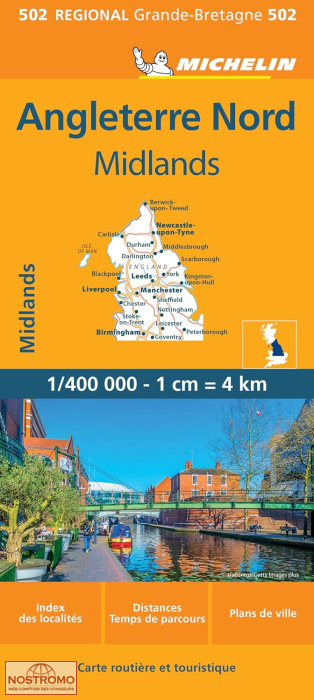 502 NORTHERN ENGLAND - MIDLANDS | Michelin road map