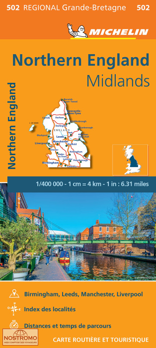 502 NORTHERN ENGLAND - MIDLANDS | Michelin road map