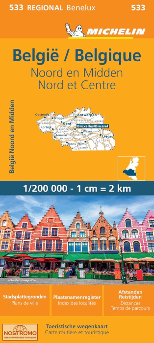 533 BELGIUM CENTRAL & NORTH | Michelin road map