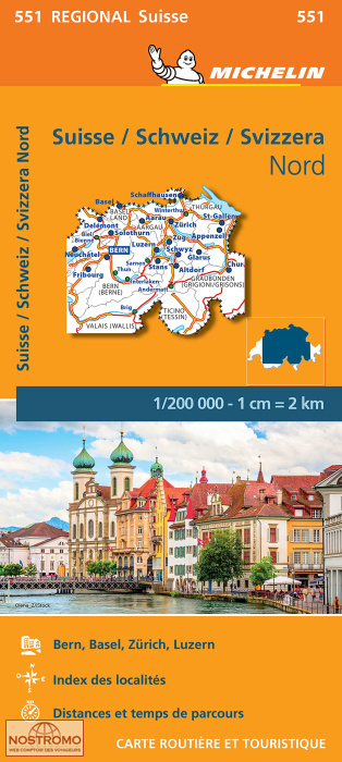 551 NORTHERN SWITZERLAND | Michelin road map