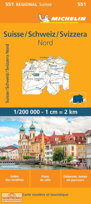 551 NORTHERN SWITZERLAND | Michelin road map