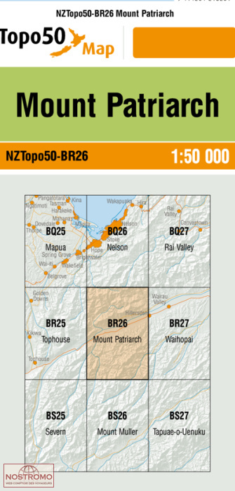 BR26 MOUNT PATRIARCH | carte topographique LINZ
