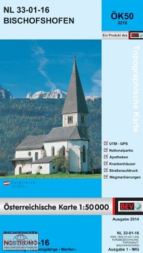 3216 BISCHOFSHOFEN | carte topographique BEV