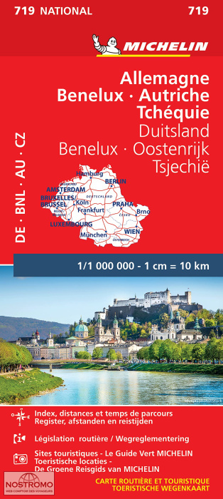 GERMANY - BENELUX - AUSTRIA - CZECH REP. 719 | Michelin road map