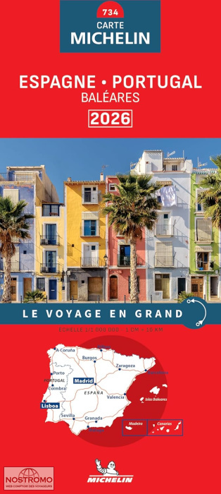 SPAIN - PORTUGAL 734 | Michelin road map