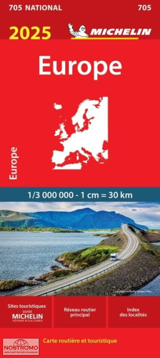 EUROPE 705 | carte routière Michelin