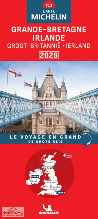 GRANDE-BRETAGNE & IRLANDE 713 | carte routière Michelin