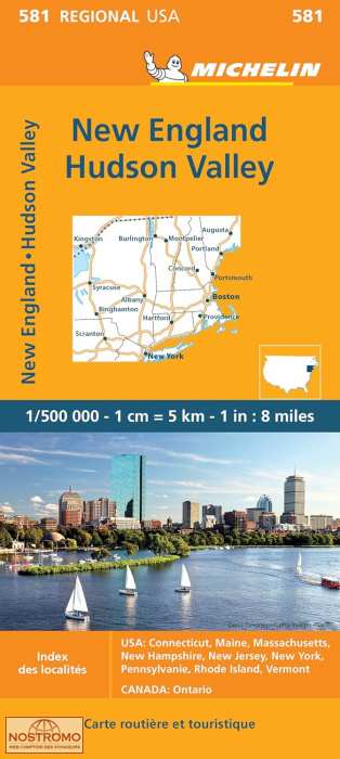 581 USA NEW ENGLAND - HUDSON VALLEY | Michelin road map