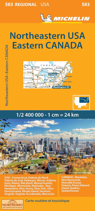 583 NORTHEASTERN USA - EASTERN CANADA | Michelin road map