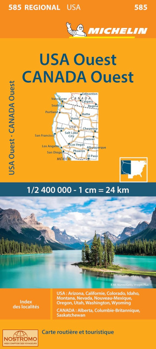 585 USA  WEST - CANADA WEST | Michelin road map