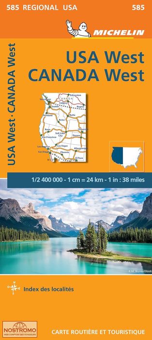 585 USA  WEST - CANADA WEST | Michelin road map
