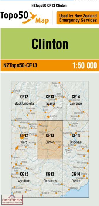 CF13 CLINTON | carte topographique LINZ