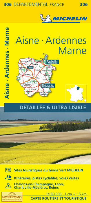 306 AISNE - ARDENNES - MARNE | Michelin road map