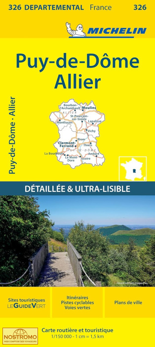 326 ALLIER - PUY-DE-DÔME | carte routière Michelin