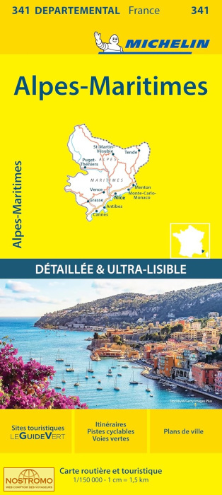 341 ALPES-MARITIMES | Michelin road map