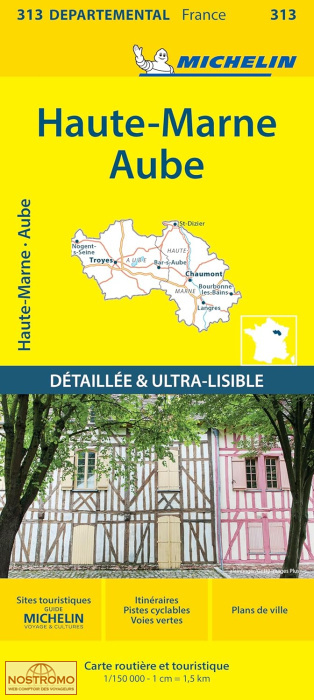 313 AUBE - HAUTE-MARNE | Michelin road map