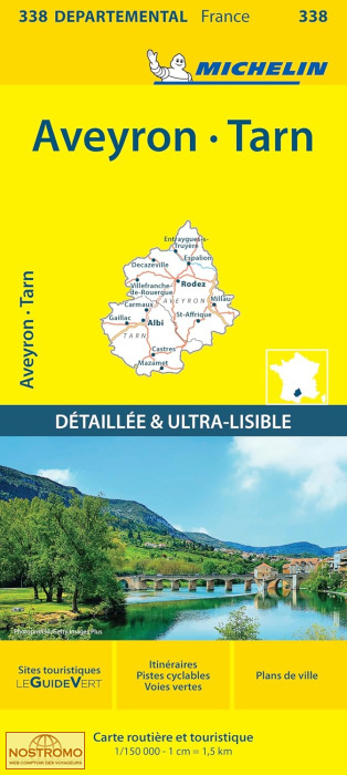 338 AVEYRON - TARN | Michelin road map