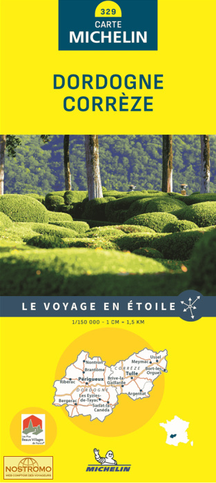 329 DORDOGNE - CORRÈZE | Michelin road map