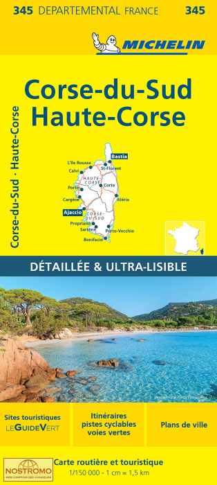 345 SOUTH CORSICA - UPPER CORSICA | Michelin road map