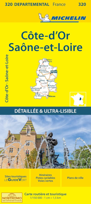 320 CÔTE-D'OR - SAÔNE-ET-LOIRE | Michelin road map