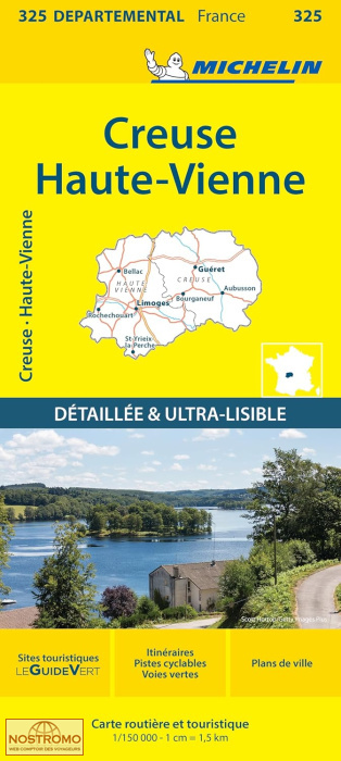 325 CREUSE - HAUTE-VIENNE | Michelin road map