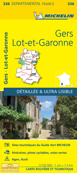 336 GERS - LOT-ET-GARONNE | carte routière Michelin