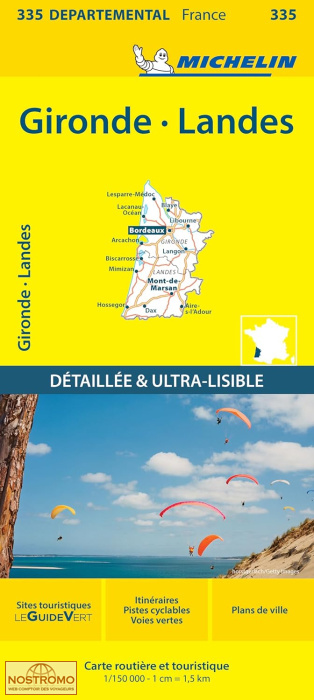 335 GIRONDE - LANDES | Michelin road map