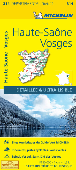 314 HAUTE-SAÔNE - VOSGES | Michelin road map