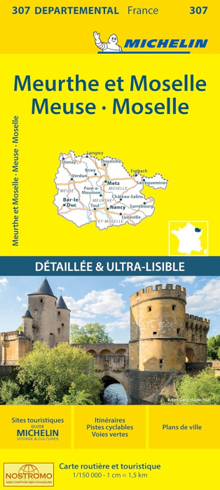 307 MEURTHE-ET-MOSELLE - MEUSE - MOSELLE | carte routière Michelin