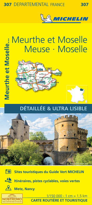 307 MEURTHE-ET-MOSELLE - MEUSE - MOSELLE | Michelin road map