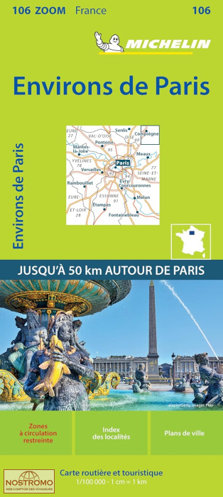 106 ENVIRONS DE PARIS | carte routière Michelin