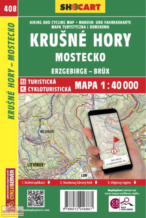 408 KRUŠNÉ HORY - MOSTECKO | carte de randonnée Shocart