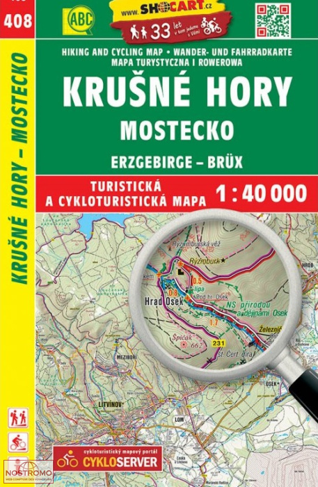 408 KRUŠNÉ HORY - MOSTECKO | carte de randonnée Shocart