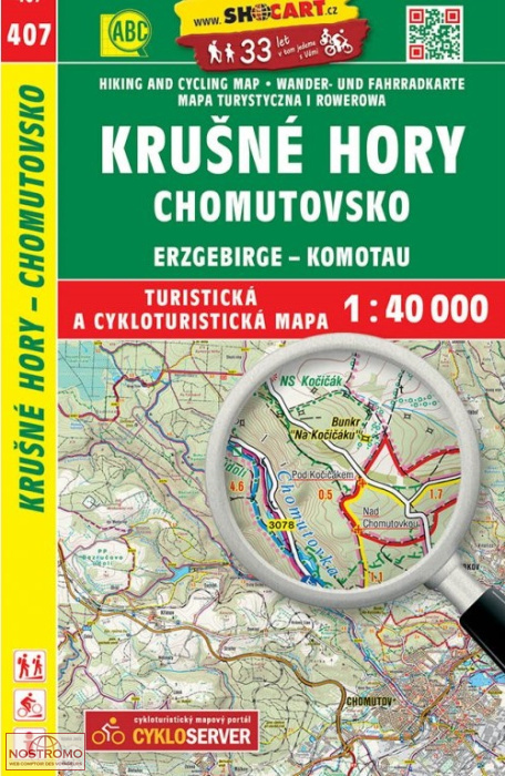 407 KRUŠNÉ HORY - CHOMUTOVSKO | carte de randonnée Shocart