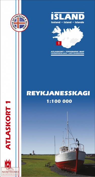 REYKJANESSKAGI 1 | hiking map Mal og Menning