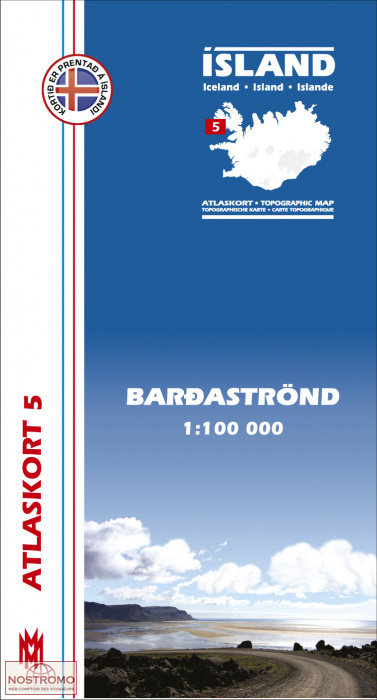 BARDASTRÖND 5 | Mal og Menning hiking map